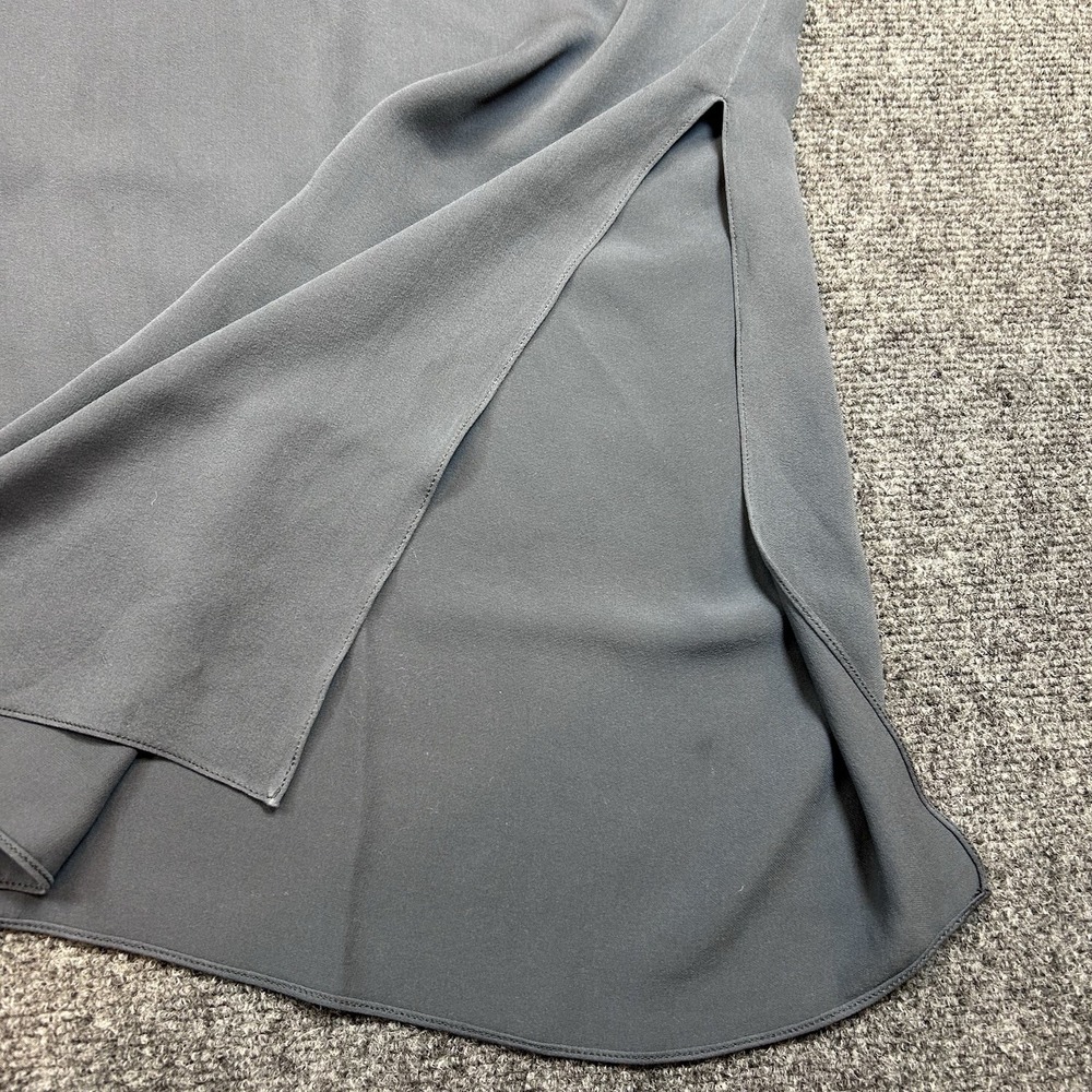 Gucci Blouse 100% Silk Asymmetric Bias Cut Blue Gray Oversize Italy 40 US 4 - Picture 10 of 11